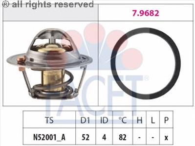 78725 Facet termostato, refrigerante