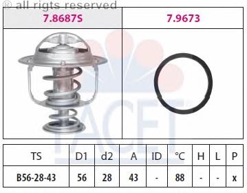 78688 Facet termostato, refrigerante