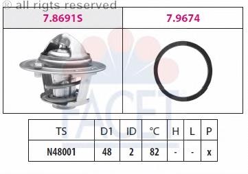 7.8691 Facet termostato, refrigerante