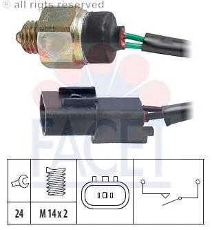 76315 Facet interruptor, piloto de marcha atrás