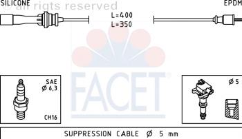 49729 Facet juego de cables de encendido