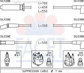 49942 Facet juego de cables de encendido