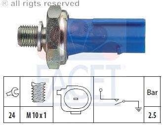 7.0192 Facet indicador, presión del aceite
