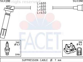 47100 Facet juego de cables de encendido