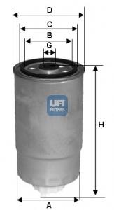 24.384.00 UFI filtro combustible