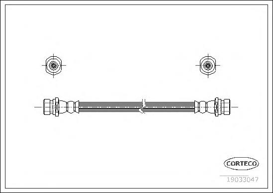 19033047 Corteco tubo flexible de frenos trasero