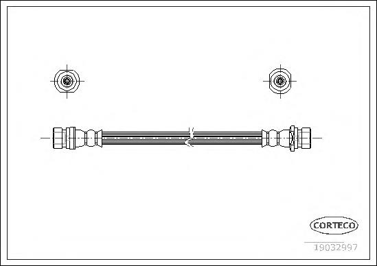 19032997 Corteco tubo flexible de frenos trasero