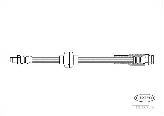 19035274 Corteco tubo flexible de frenos trasero