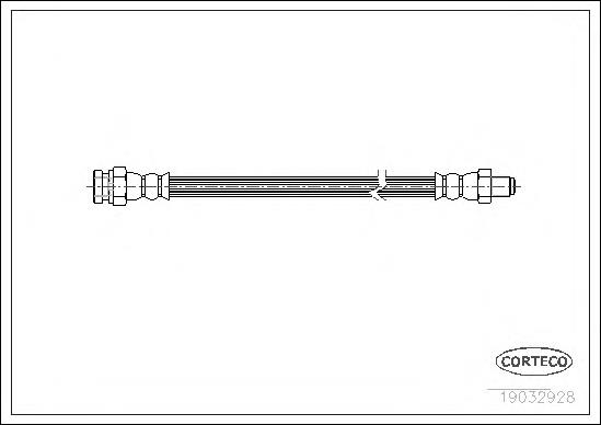 19032928 Corteco tubo flexible de frenos trasero