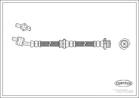 462105M505 Nissan tubo flexible de frenos delantero izquierdo