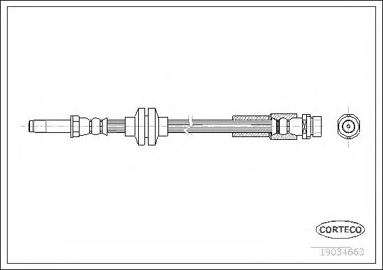 02140391 Ricambiflex tubo flexible de frenos trasero