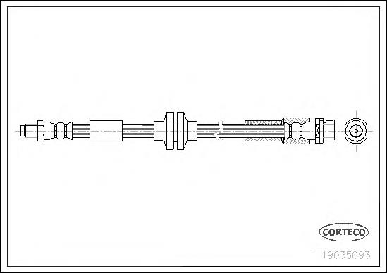 19035093 Corteco tubo flexible de frenos trasero