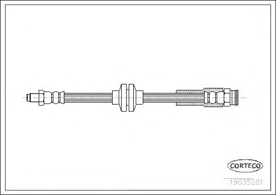 19035281 Corteco tubo flexible de frenos trasero