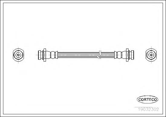 19032302 Corteco tubo flexible de frenos trasero