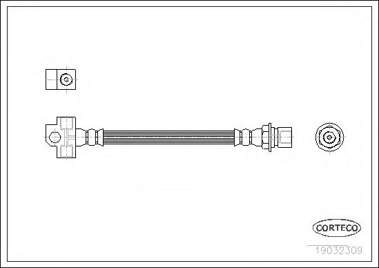 19032309 Corteco tubo flexible de frenos trasero