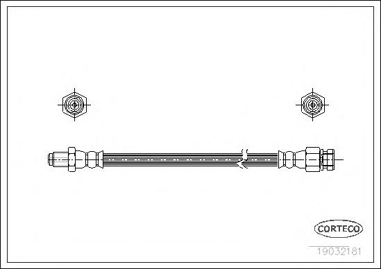 19032181 Corteco latiguillo de freno delantero