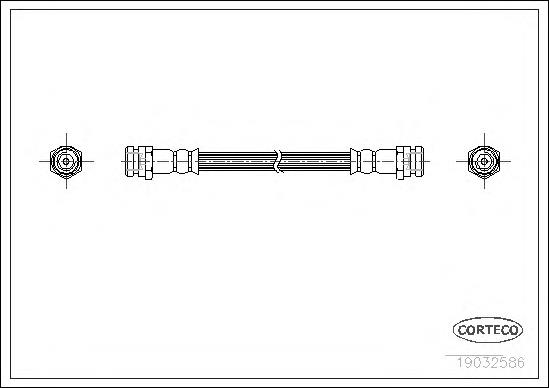 19032586 Corteco tubo flexible de frenos trasero