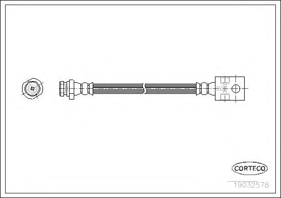 19032578 Corteco tubo flexible de frenos trasero