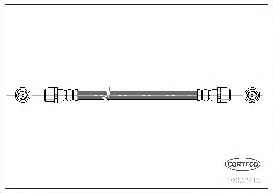 19032415 Corteco tubo flexible de frenos trasero