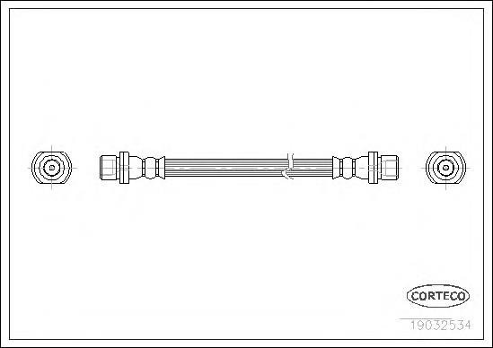 19032534 Corteco tubo flexible de frenos trasero