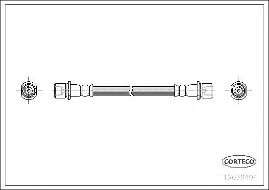 19032494 Corteco tubo flexible de frenos trasero