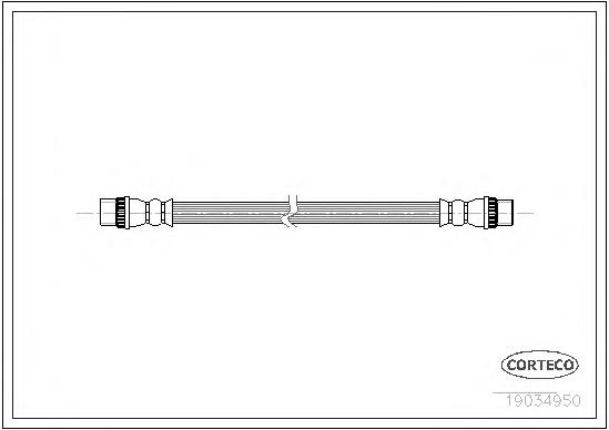 19034950 Corteco tubo flexible de frenos trasero