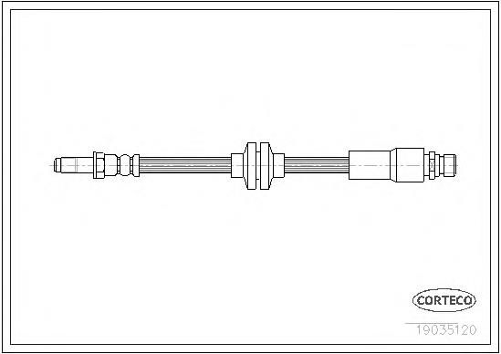 19035120 Corteco tubo flexible de frenos trasero