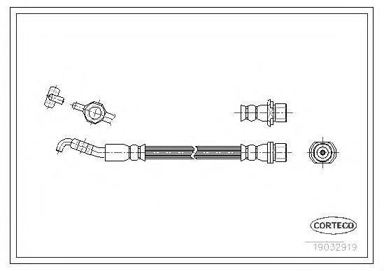  Tubo flexible de frenos trasero para Lexus IS E1