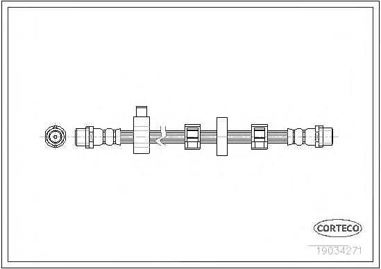 19034271 Corteco tubo flexible de frenos delantero izquierdo