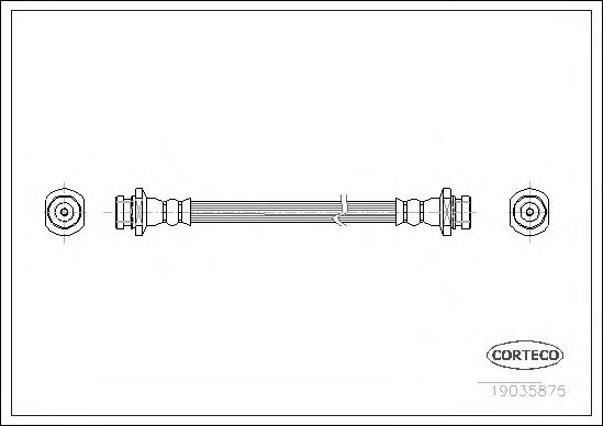 19035875 Corteco tubo flexible de frenos trasero