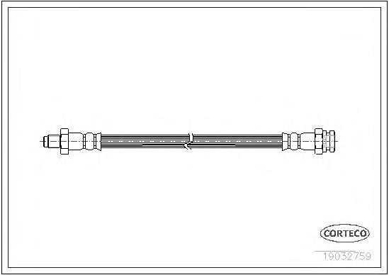 19032759 Corteco tubo flexible de frenos trasero derecho