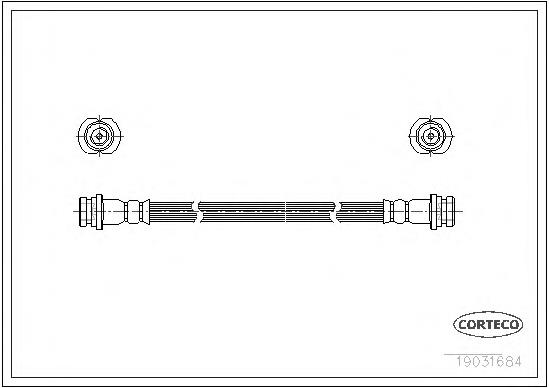 19031684 Corteco tubo flexible de frenos trasero