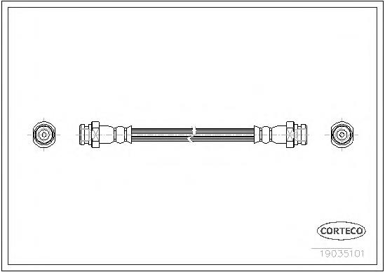 19035101 Corteco tubo flexible de frenos trasero