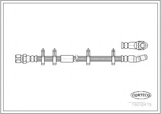 19018479 Corteco tubo flexible de frenos trasero