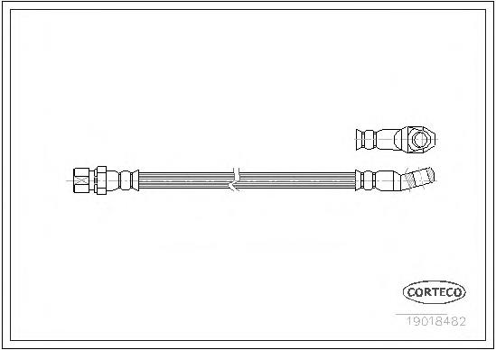 19018482 Corteco tubo flexible de frenos trasero