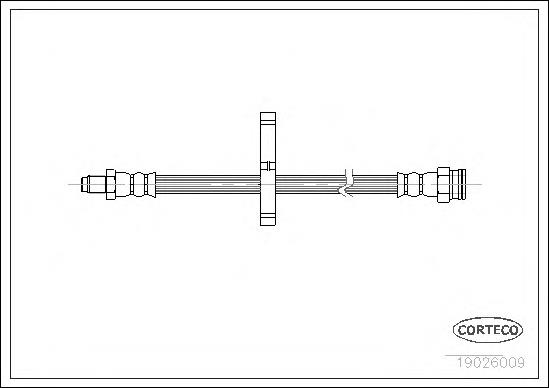 19026009 Corteco tubo flexible de frenos trasero