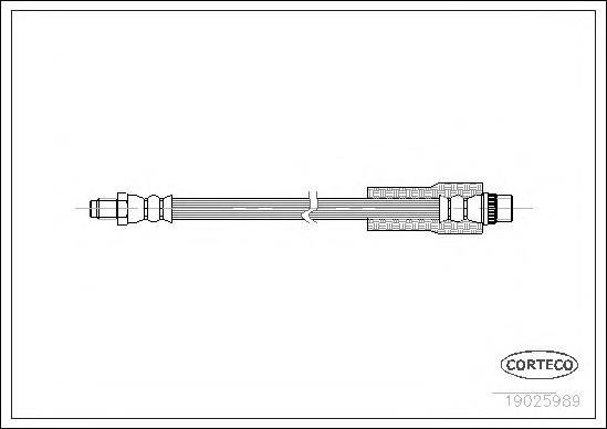 19025989 Corteco tubo flexible de frenos