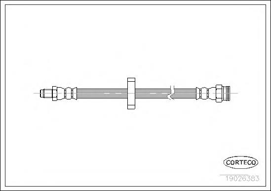 19026383 Corteco tubo flexible de frenos trasero