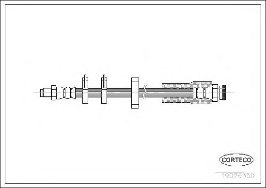 7573600 Fiat/Alfa/Lancia tubo flexible de frenos trasero