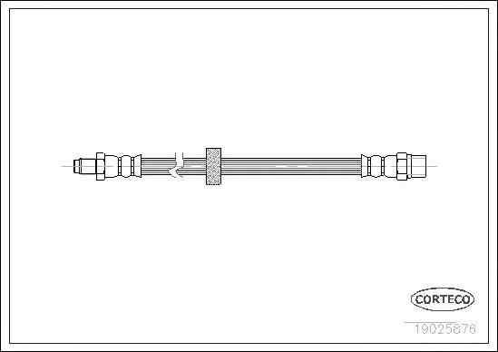 19025876 Corteco tubo flexible de frenos trasero