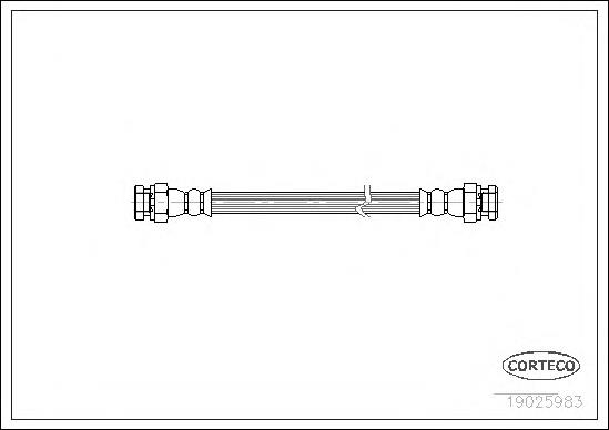 19025983 Corteco tubo flexible de frenos trasero