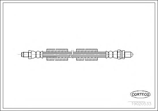 19020533 Corteco tubo flexible de frenos trasero