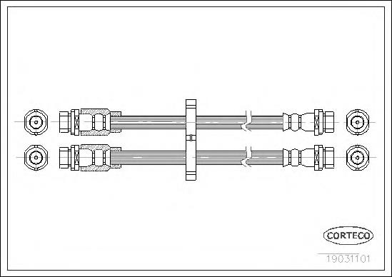 19031101 Corteco tubo flexible de frenos trasero