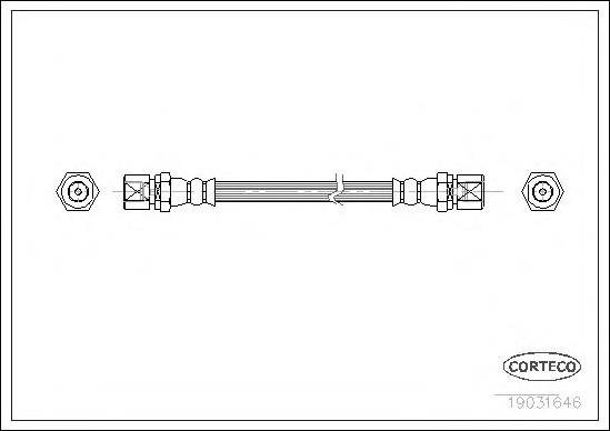19031646 Corteco tubo flexible de frenos trasero
