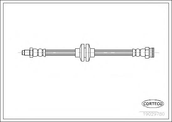 19029780 Corteco tubo flexible de frenos trasero