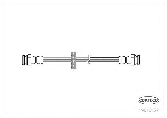 19018132 Corteco tubo flexible de frenos trasero