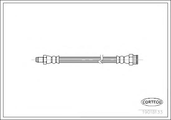 19018133 Corteco tubo flexible de frenos trasero