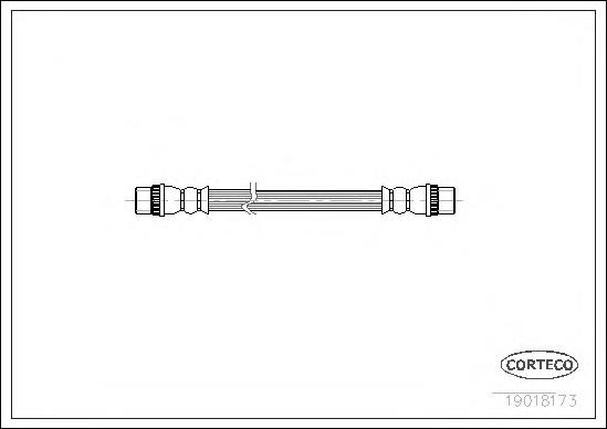 19018173 Corteco tubo flexible de frenos trasero