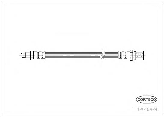 19018424 Corteco tubo flexible de frenos trasero