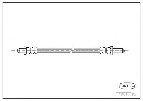 19018795 Corteco tubo flexible de frenos trasero